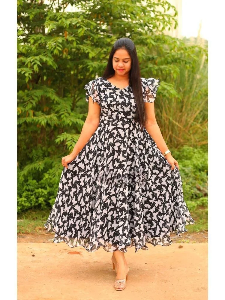 Designer Georgette Gown 